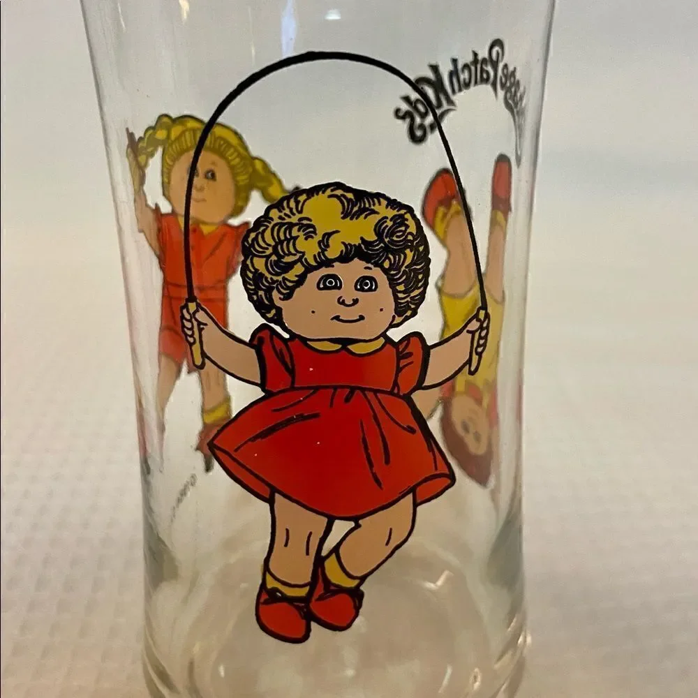 Cabbage Patch Kids Child's Juice Tumbler Drinking Glass Cup Vintage 1984